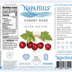 Napa Hills Drink, Wine Alternative, Alcohol Free, Cherry Rosé 8 x 1L Pack  Resveratrol Anti-Inflammatory Blood Flow Nitric Oxide Drink<br><b></b> - Image 4