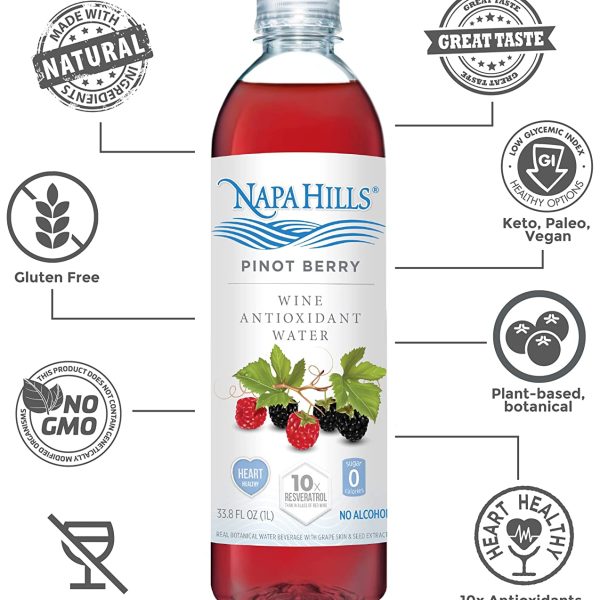 Napa Hills 1L Pinot Berry Non-alcoholic drinks Alcohol substitute Alcohol-free beverages